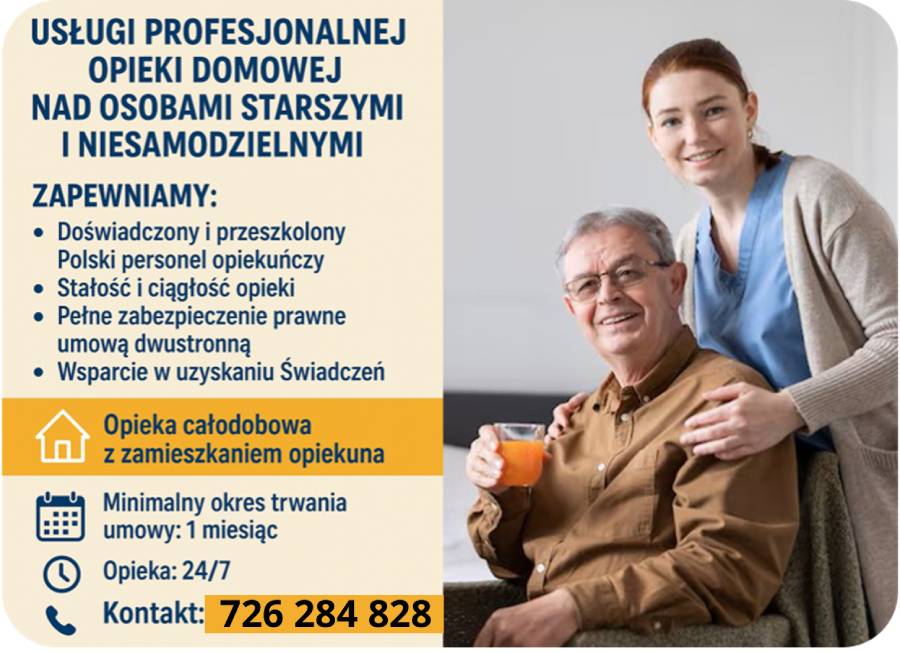 Opieka domowa Jelenia Góra 24 godziny/dobę. Całe Dolnośląskie