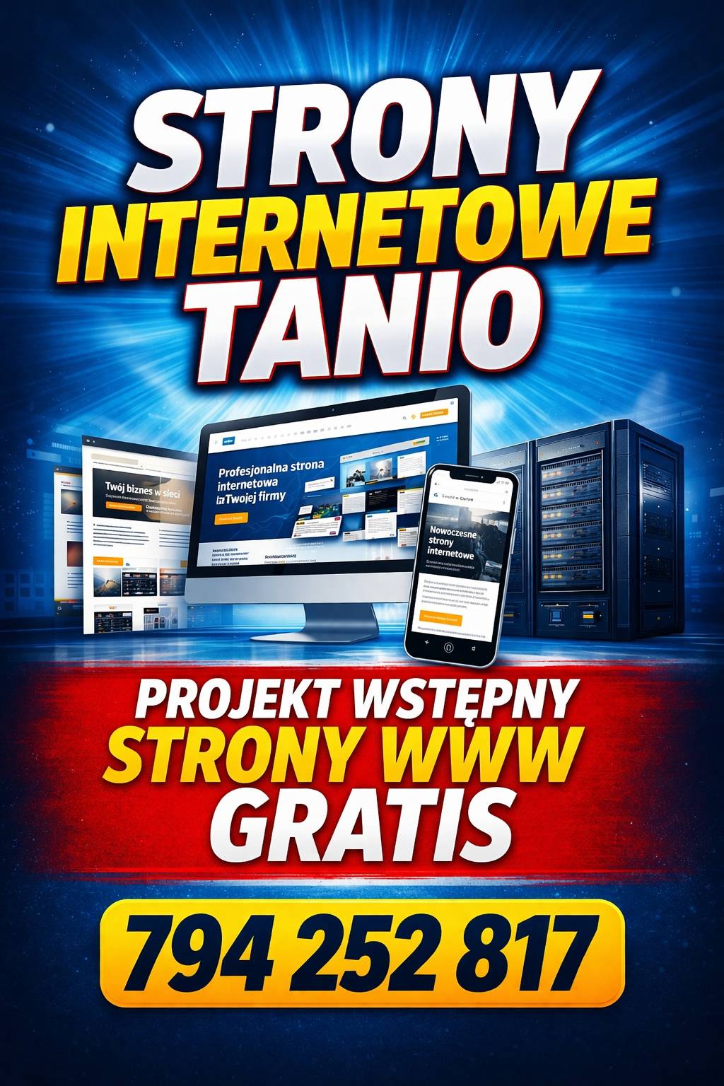 Strona WWW od 590 zł + projekt wstępny GRATIS + BONUS